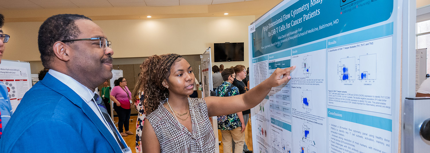 Photo of Dr. Carey with student Alissa Davis.